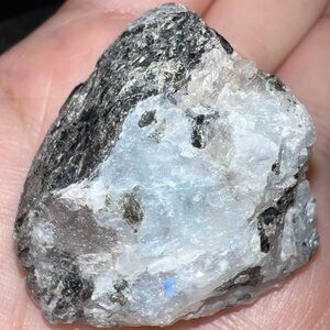 Raw rainbow moonstone